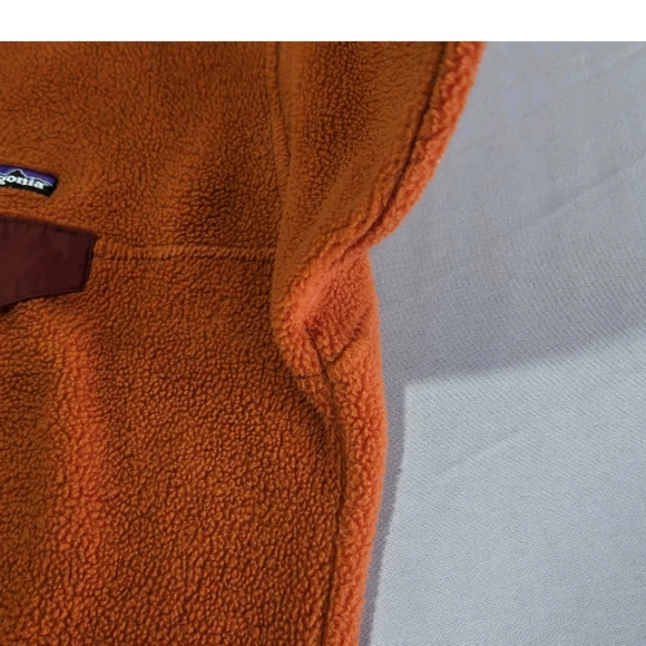 XL PATAGONIA SYNCHILLA Snap T Pullover Orange Fleece Mens XLARGE 1998 Vintage